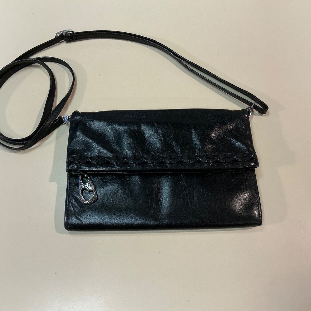 Brighton Retired - Women’s Black Tri-Fold Multi Compartments Leather Wallet